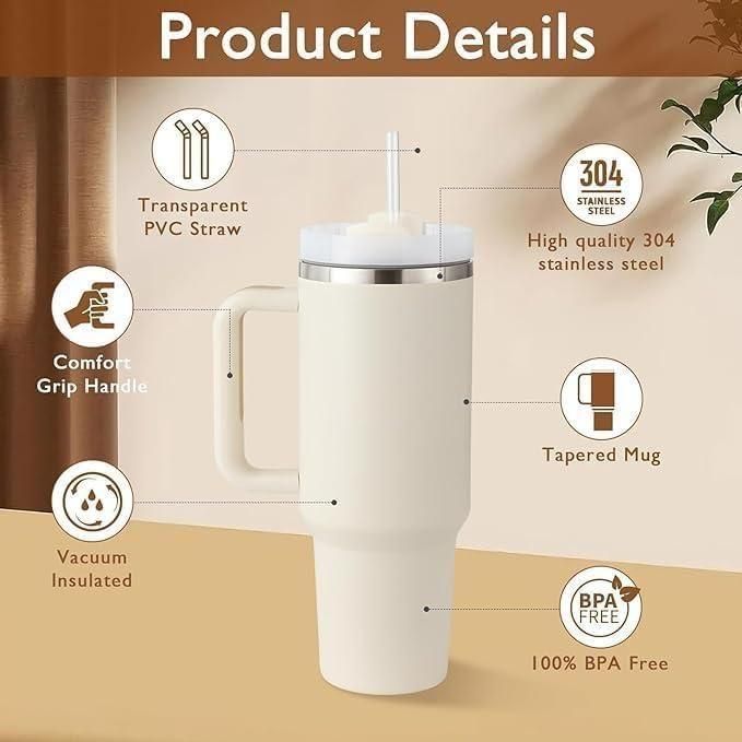 Premium Stainless Steel Vacuum Insulated Tumbler | Leakproof Travel Mug for Hot & Cold Drinks